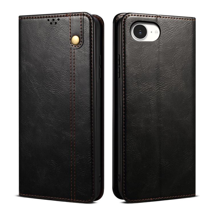 Oil Wax Crazy Horse Texture Leather Phone Case