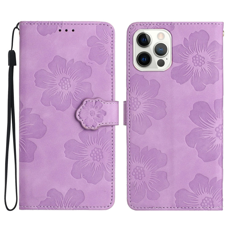 Flower Embossing Pattern Leather Phone Case