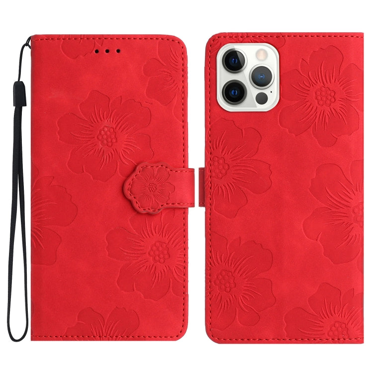 Flower Embossing Pattern Leather Phone Case