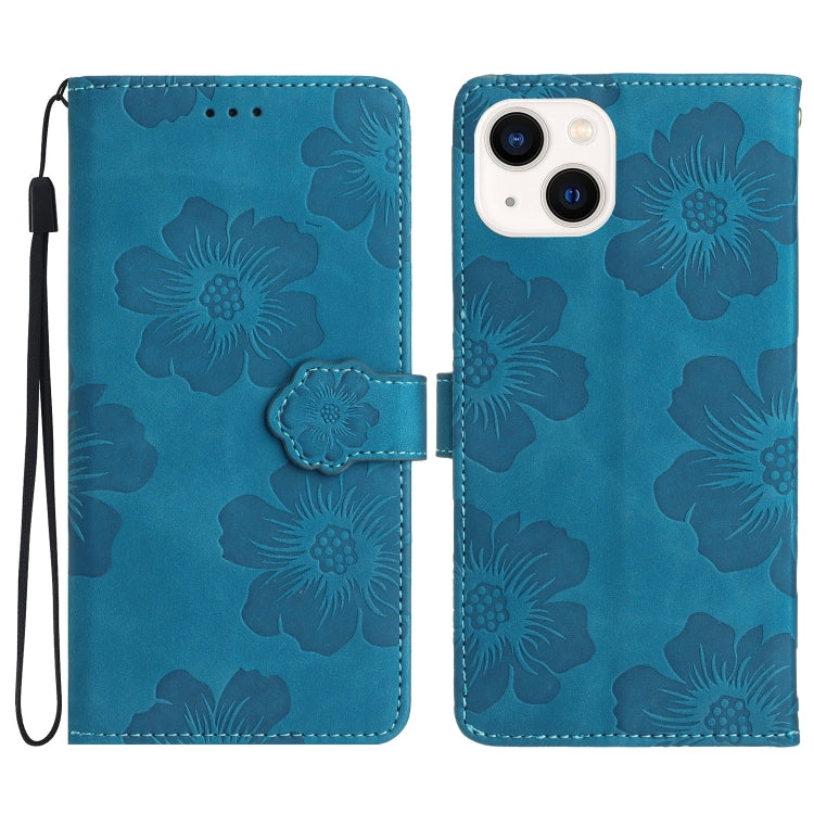Flower Embossing Pattern Leather Phone Case