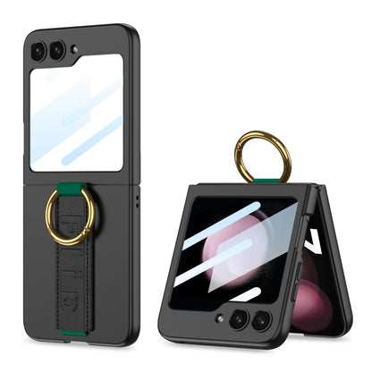 GKK Integrated Ultrathin Shockproof Phone Case with Ring Wrist Strap, For Galaxy Z Flip8 5G, For Samsung Galaxy Z Flip7 5G, For Samsung Galaxy Z Flip6, For Samsung Galaxy Z Flip5, For Samsung Galaxy Z Flip4 5G, For Samsung Galaxy Z Flip3 5G