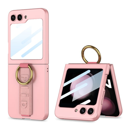 GKK Integrated Ultrathin Shockproof Phone Case with Ring Wrist Strap, For Galaxy Z Flip8 5G, For Samsung Galaxy Z Flip7 5G, For Samsung Galaxy Z Flip6, For Samsung Galaxy Z Flip5, For Samsung Galaxy Z Flip4 5G, For Samsung Galaxy Z Flip3 5G