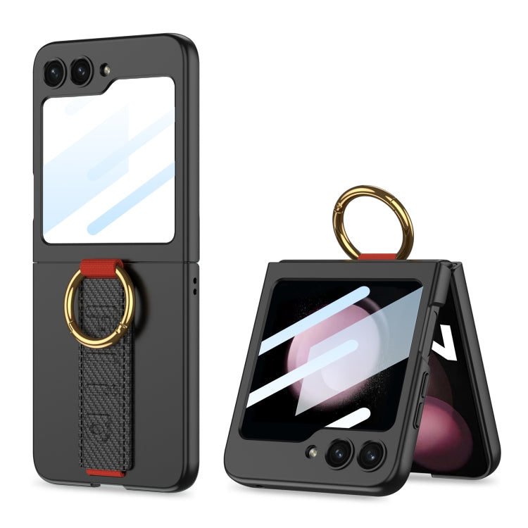 GKK Integrated Ultrathin Shockproof Phone Case with Ring Wrist Strap, For Galaxy Z Flip8 5G, For Samsung Galaxy Z Flip7 5G, For Samsung Galaxy Z Flip6, For Samsung Galaxy Z Flip5, For Samsung Galaxy Z Flip4 5G, For Samsung Galaxy Z Flip3 5G