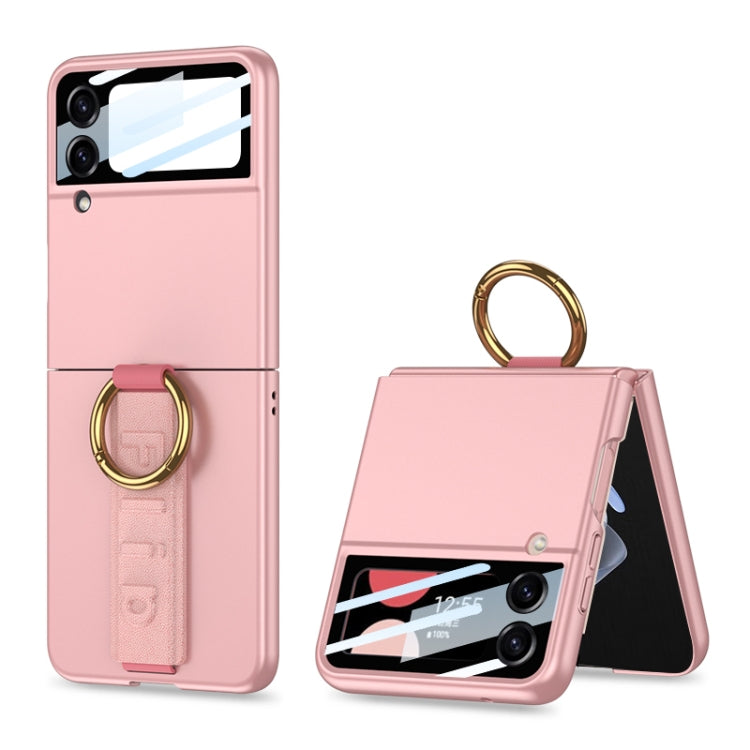 GKK Integrated Ultrathin Shockproof Phone Case with Ring Wrist Strap, For Galaxy Z Flip8 5G, For Samsung Galaxy Z Flip7 5G, For Samsung Galaxy Z Flip6, For Samsung Galaxy Z Flip5, For Samsung Galaxy Z Flip4 5G, For Samsung Galaxy Z Flip3 5G
