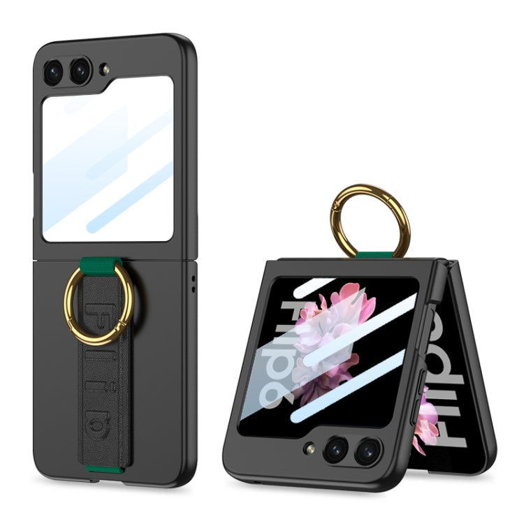 GKK Integrated Ultrathin Shockproof Phone Case with Ring Wrist Strap, For Galaxy Z Flip8 5G, For Samsung Galaxy Z Flip7 5G, For Samsung Galaxy Z Flip6, For Samsung Galaxy Z Flip5, For Samsung Galaxy Z Flip4 5G, For Samsung Galaxy Z Flip3 5G