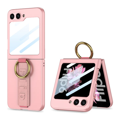 GKK Integrated Ultrathin Shockproof Phone Case with Ring Wrist Strap, For Galaxy Z Flip8 5G, For Samsung Galaxy Z Flip7 5G, For Samsung Galaxy Z Flip6, For Samsung Galaxy Z Flip5, For Samsung Galaxy Z Flip4 5G, For Samsung Galaxy Z Flip3 5G