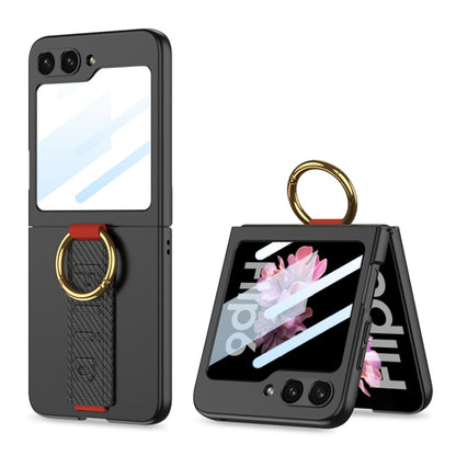 GKK Integrated Ultrathin Shockproof Phone Case with Ring Wrist Strap, For Galaxy Z Flip8 5G, For Samsung Galaxy Z Flip7 5G, For Samsung Galaxy Z Flip6, For Samsung Galaxy Z Flip5, For Samsung Galaxy Z Flip4 5G, For Samsung Galaxy Z Flip3 5G