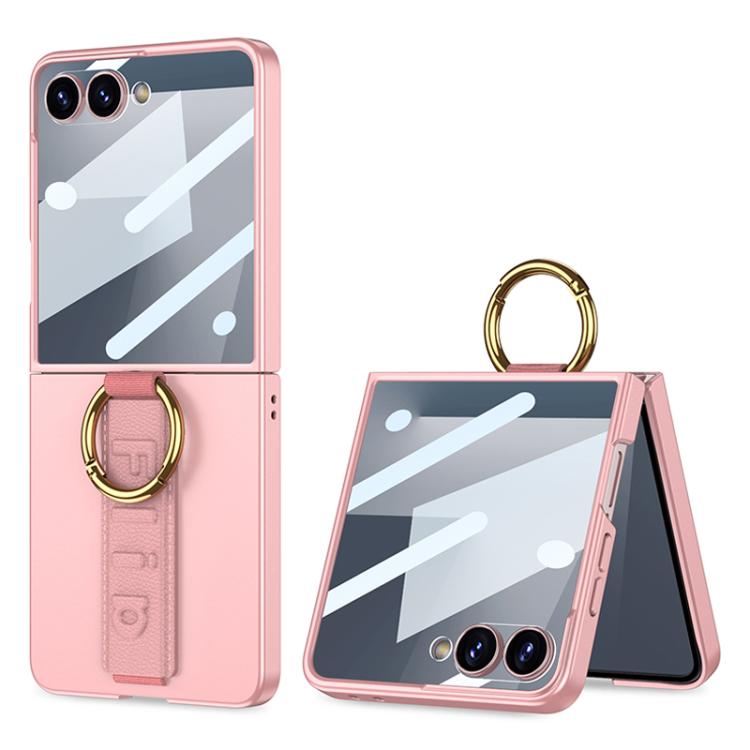 GKK Integrated Ultrathin Shockproof Phone Case with Ring Wrist Strap, For Galaxy Z Flip8 5G, For Samsung Galaxy Z Flip7 5G, For Samsung Galaxy Z Flip6, For Samsung Galaxy Z Flip5, For Samsung Galaxy Z Flip4 5G, For Samsung Galaxy Z Flip3 5G