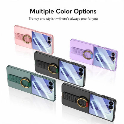 GKK Integrated Ultrathin Shockproof Phone Case with Ring Wrist Strap, For Galaxy Z Flip8 5G, For Samsung Galaxy Z Flip7 5G, For Samsung Galaxy Z Flip6, For Samsung Galaxy Z Flip5, For Samsung Galaxy Z Flip4 5G, For Samsung Galaxy Z Flip3 5G