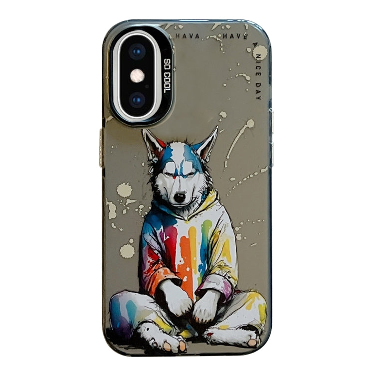 Animal Pattern Oil Painting Series PC + TPU Phone Case