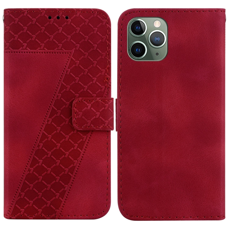 Seven-shaped Embossed Leather Phone Case