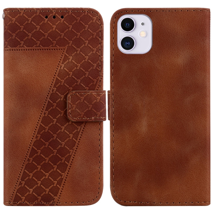 Seven-shaped Embossed Leather Phone Case