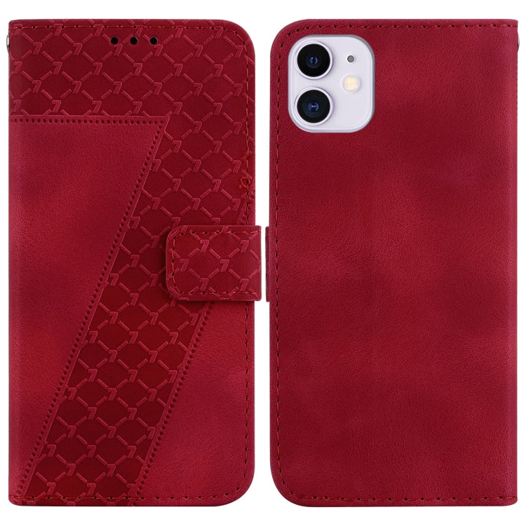 Seven-shaped Embossed Leather Phone Case
