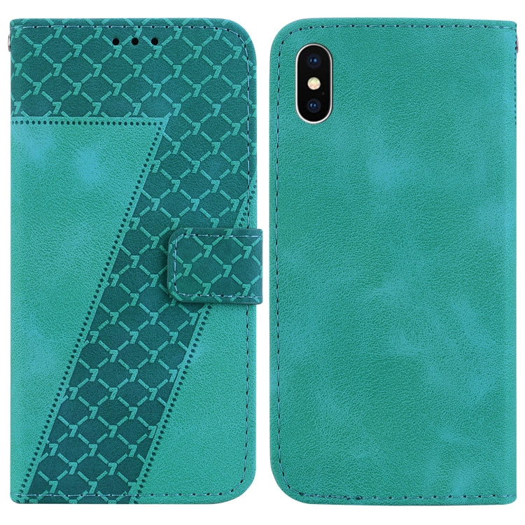Seven-shaped Embossed Leather Phone Case