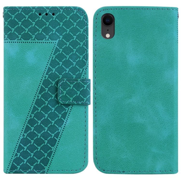 Seven-shaped Embossed Leather Phone Case