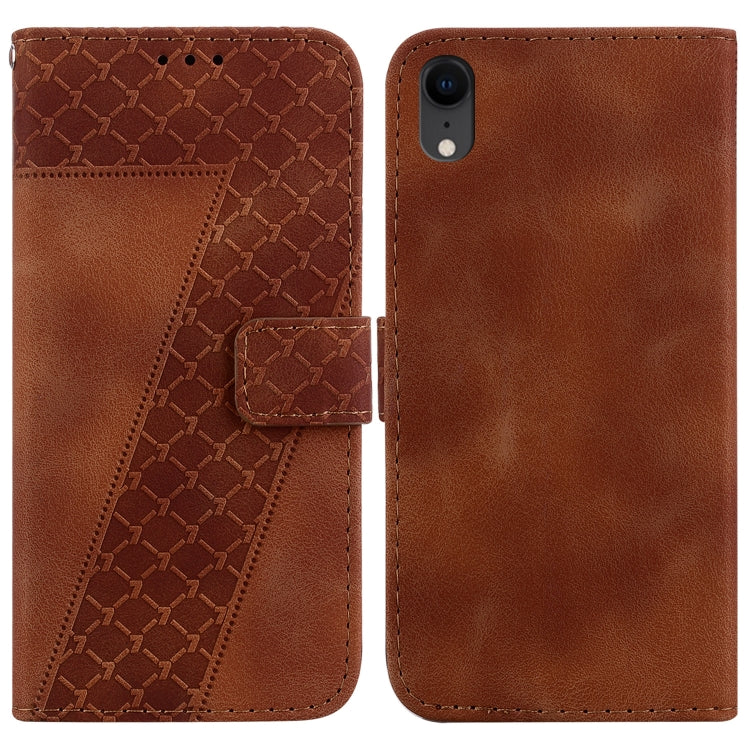 Seven-shaped Embossed Leather Phone Case