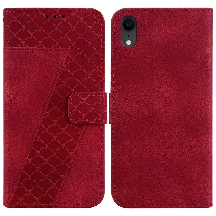 Seven-shaped Embossed Leather Phone Case