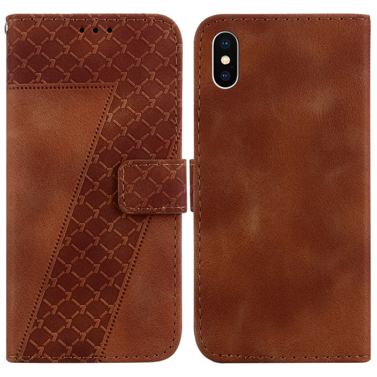 Seven-shaped Embossed Leather Phone Case