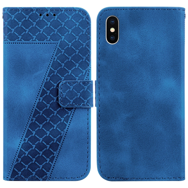 Seven-shaped Embossed Leather Phone Case