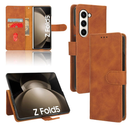 Skin Feel Magnetic Flip Leather Phone Case, For Galaxy Z Fold8 5G, For Galaxy Z Fold8 Ultra 5G, For Samsung Galaxy Z Fold7 5G, For Samsung Galaxy Z Fold5