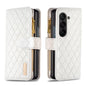 Diamond Lattice Zipper Wallet Leather Flip Phone Case, For Galaxy Z Fold8 5G, For Galaxy Z Fold8 Ultra 5G, For Samsung Galaxy Z Fold7, For Samsung Galaxy Z Fold6, For Samsung Galaxy Z Fold5