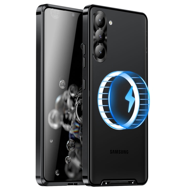 MagSafe Magnetic Frosted Metal Phone Case, For Samsung Galaxy S26 Ultra 5G, For Samsung Galaxy S25 5G, For Samsung Galaxy S25+ 5G, For Samsung Galaxy S25 Ultra 5G, For Samsung Galaxy S24 FE 5G, For Samsung Galaxy S24 Ultra 5G, For Samsung Galaxy S24+ 5...