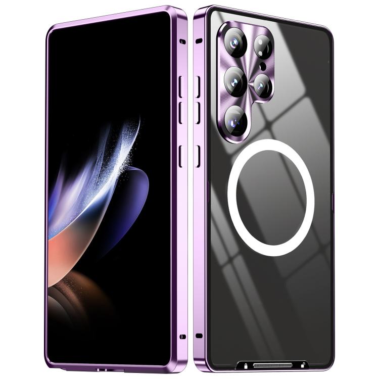 MagSafe Magnetic Frosted Metal Phone Case, For Samsung Galaxy S26 Ultra 5G, For Samsung Galaxy S25 5G, For Samsung Galaxy S25+ 5G, For Samsung Galaxy S25 Ultra 5G, For Samsung Galaxy S24 FE 5G, For Samsung Galaxy S24 Ultra 5G, For Samsung Galaxy S24+ 5...