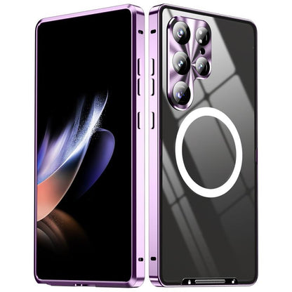 MagSafe Magnetic Frosted Metal Phone Case, For Samsung Galaxy S26 Ultra 5G, For Samsung Galaxy S25 5G, For Samsung Galaxy S25+ 5G, For Samsung Galaxy S25 Ultra 5G, For Samsung Galaxy S24 FE 5G, For Samsung Galaxy S24 Ultra 5G, For Samsung Galaxy S24+ 5...