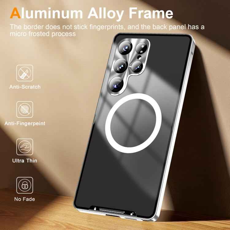 MagSafe Magnetic Frosted Metal Phone Case, For Samsung Galaxy S26 Ultra 5G, For Samsung Galaxy S25 5G, For Samsung Galaxy S25+ 5G, For Samsung Galaxy S25 Ultra 5G, For Samsung Galaxy S24 FE 5G, For Samsung Galaxy S24 Ultra 5G, For Samsung Galaxy S24+ 5...