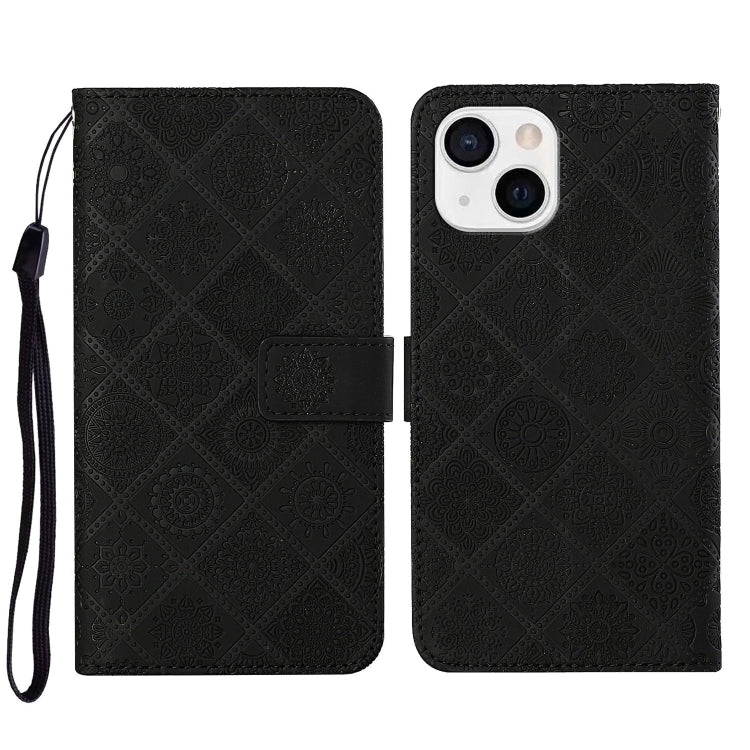 Ethnic Style Embossed Pattern Leather Phone Case