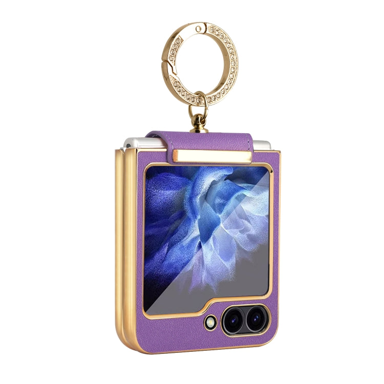 Colorful PU Phone Case with Ring Holder, For Samsung Galaxy Z Flip7 FE / Flip6, For Samsung Galaxy Z Flip7 5G, For Samsung Galaxy Z Flip5