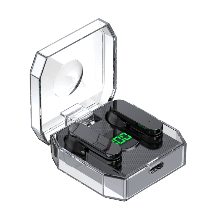 K30 Transparent Capsule Digital Display Touch Control Bluetooth Earphones