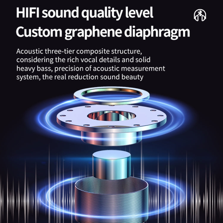 K30 Transparent Capsule Digital Display Touch Control Bluetooth Earphones