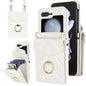 V-shaped RFID Card Slot Phone Case with Ring Holder, For Samsung Galaxy Z Flip7 5G, For Samsung Galaxy Z Flip6 / Flip7 FE, For Samsung Galaxy Z Flip5