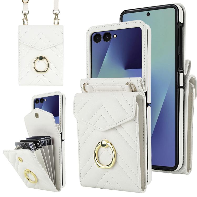 V-shaped RFID Card Slot Phone Case with Ring Holder