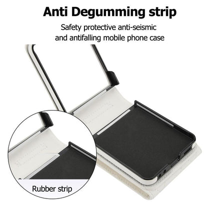 V-shaped RFID Card Slot Phone Case with Ring Holder, For Samsung Galaxy Z Flip7 5G, For Samsung Galaxy Z Flip6 / Flip7 FE, For Samsung Galaxy Z Flip5