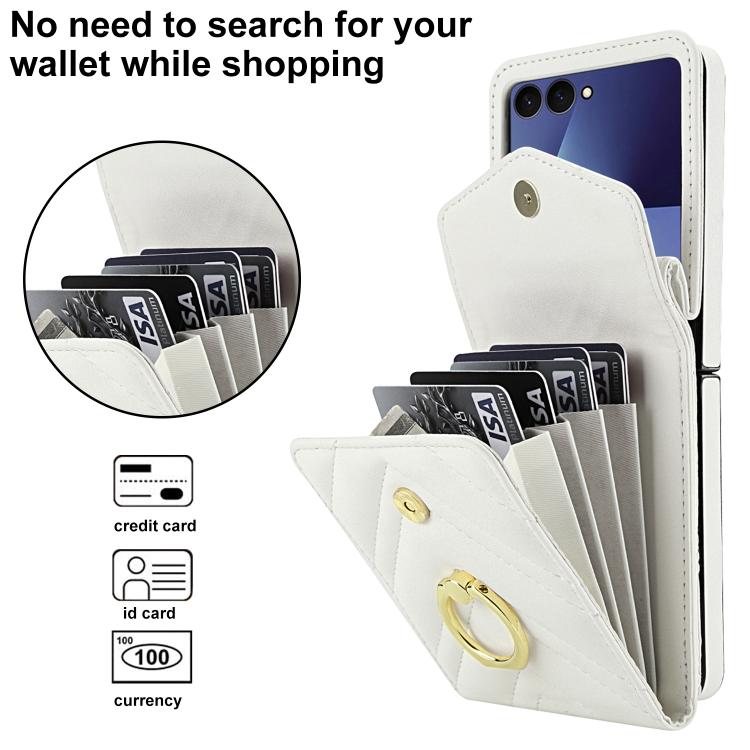 V-shaped RFID Card Slot Phone Case with Ring Holder
