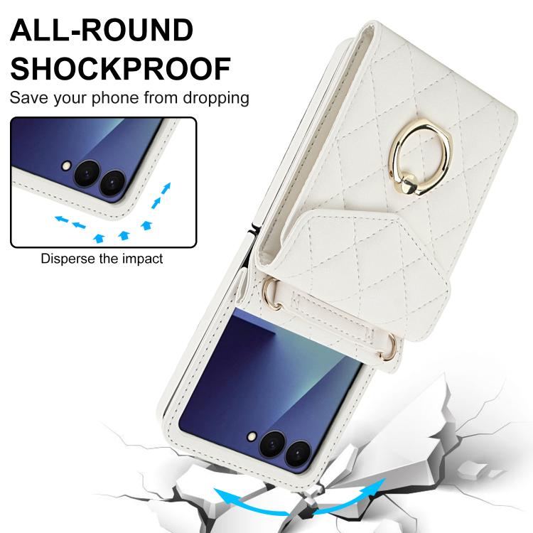 Diamond Lattice RFID Card Slot Phone Case with Ring Holder