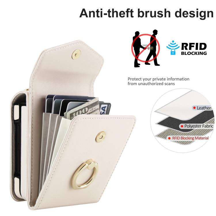 Litchi Texture RFID Card Slot Phone Case with Ring Holder