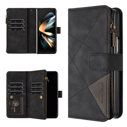 Rhombus Texture Zipper Wallet Leather Phone Case, For Galaxy Z Fold8 5G, For Galaxy Z Fold8 Ultra 5G, For Samsung Galaxy Z Fold7, For Samsung Galaxy Z Fold6, For Samsung Galaxy Z Fold5, For Samsung Galaxy Z Fold4, For Samsung Galaxy Z Fold3
