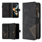 Rhombus Texture Zipper Wallet Leather Phone Case, For Galaxy Z Fold8 5G, For Galaxy Z Fold8 Ultra 5G, For Samsung Galaxy Z Fold7, For Samsung Galaxy Z Fold6, For Samsung Galaxy Z Fold5, For Samsung Galaxy Z Fold4, For Samsung Galaxy Z Fold3