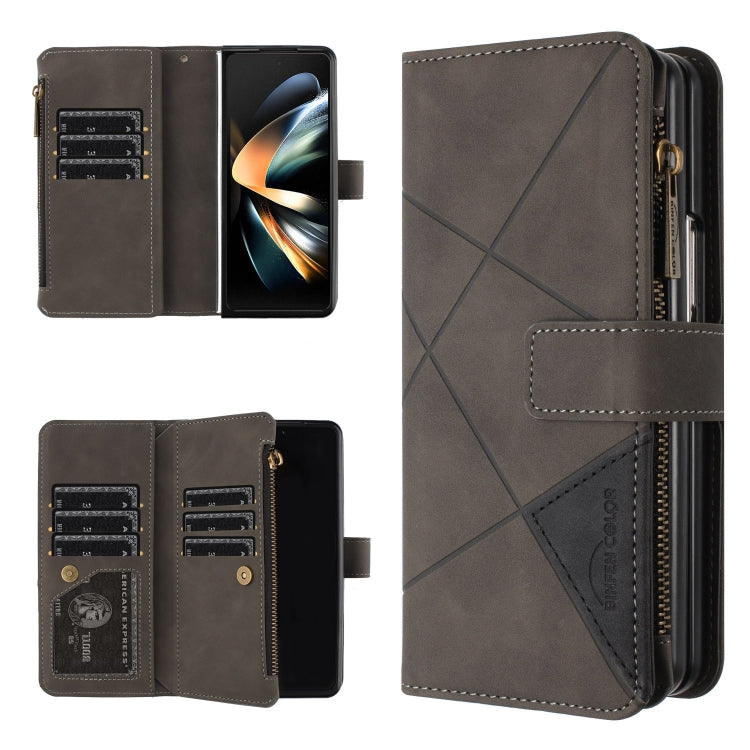 Rhombus Texture Zipper Wallet Leather Phone Case, For Galaxy Z Fold8 5G, For Galaxy Z Fold8 Ultra 5G, For Samsung Galaxy Z Fold7, For Samsung Galaxy Z Fold6, For Samsung Galaxy Z Fold5, For Samsung Galaxy Z Fold4, For Samsung Galaxy Z Fold3