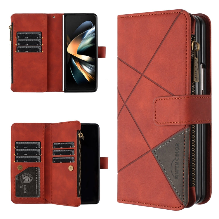 Rhombus Texture Zipper Wallet Leather Phone Case, For Galaxy Z Fold8 5G, For Galaxy Z Fold8 Ultra 5G, For Samsung Galaxy Z Fold7, For Samsung Galaxy Z Fold6, For Samsung Galaxy Z Fold5, For Samsung Galaxy Z Fold4, For Samsung Galaxy Z Fold3