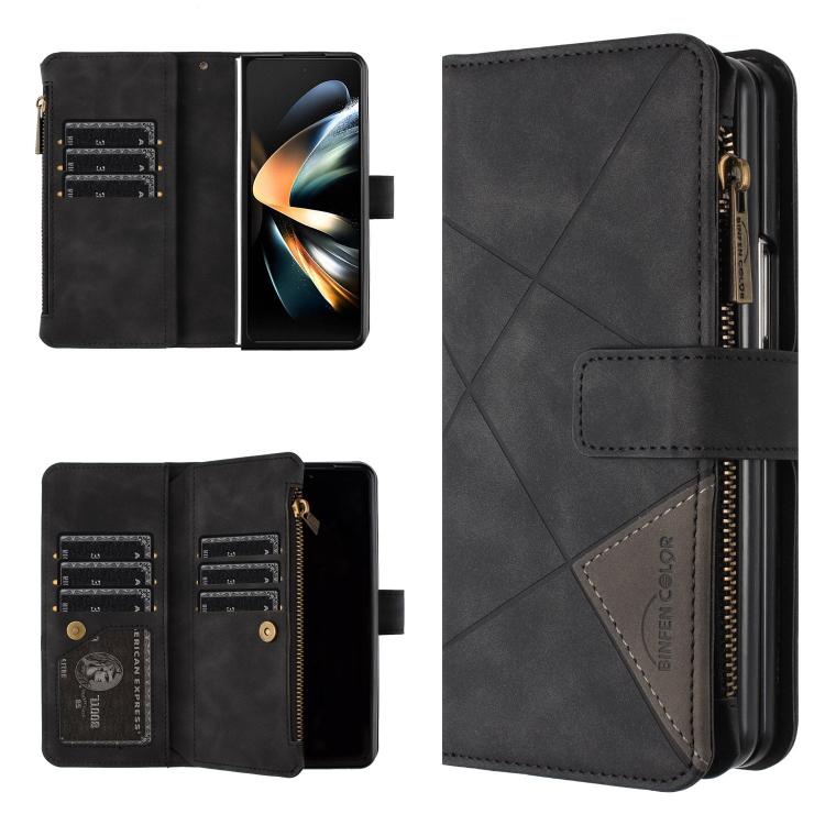 Rhombus Texture Zipper Wallet Leather Phone Case, For Galaxy Z Fold8 5G, For Galaxy Z Fold8 Ultra 5G, For Samsung Galaxy Z Fold7, For Samsung Galaxy Z Fold6, For Samsung Galaxy Z Fold5, For Samsung Galaxy Z Fold4, For Samsung Galaxy Z Fold3