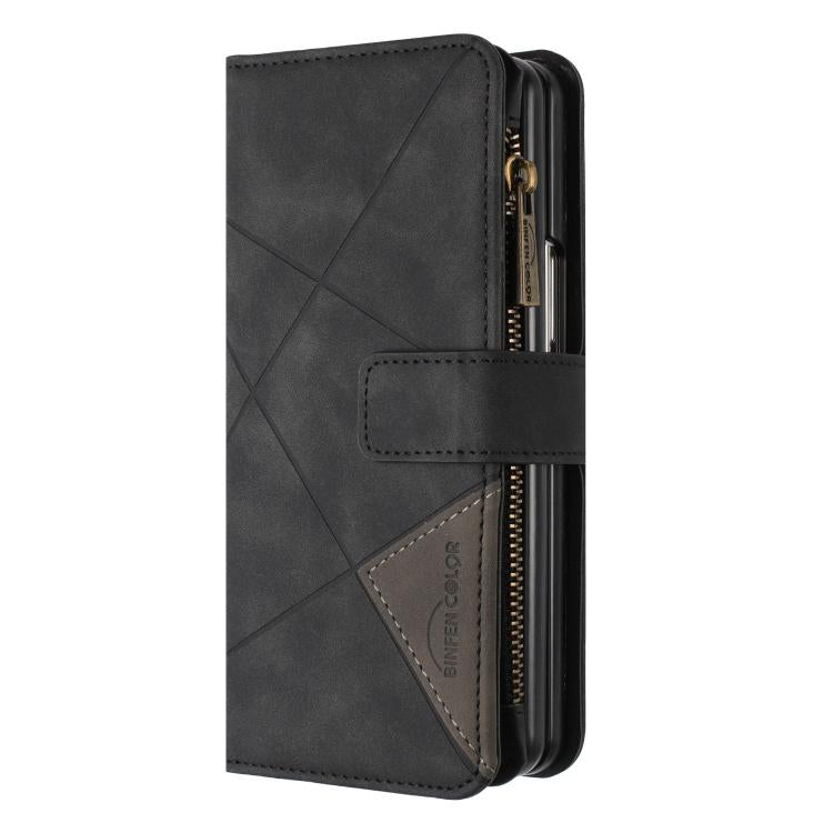 Rhombus Texture Zipper Wallet Leather Phone Case