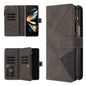 Rhombus Texture Zipper Wallet Leather Phone Case, For Galaxy Z Fold8 5G, For Galaxy Z Fold8 Ultra 5G, For Samsung Galaxy Z Fold7, For Samsung Galaxy Z Fold6, For Samsung Galaxy Z Fold5, For Samsung Galaxy Z Fold4, For Samsung Galaxy Z Fold3
