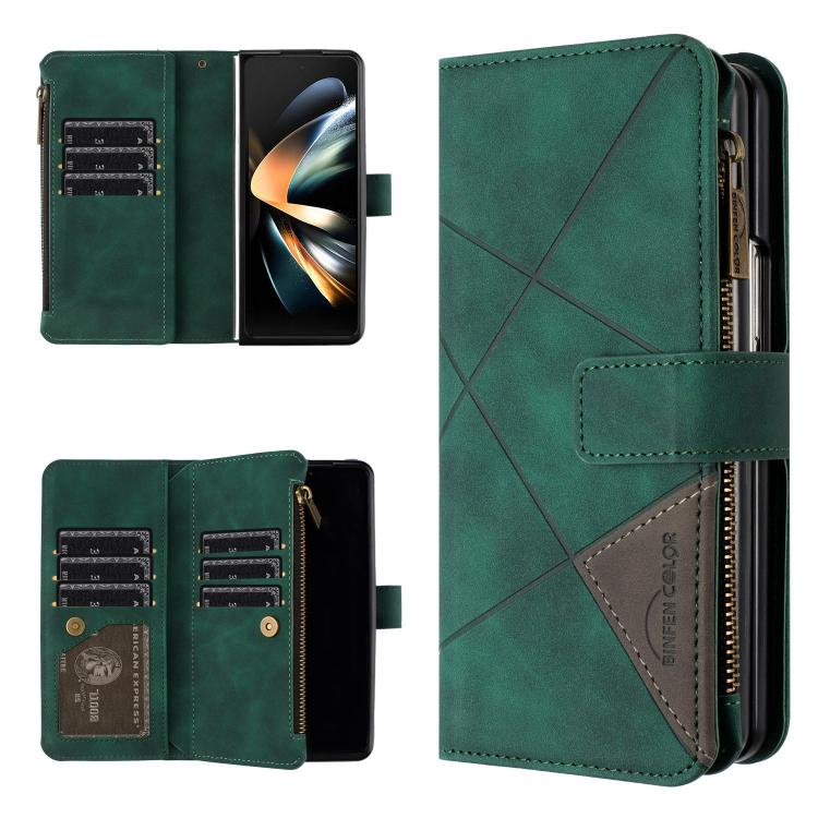 Rhombus Texture Zipper Wallet Leather Phone Case