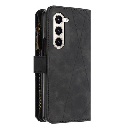 Rhombus Texture Zipper Wallet Leather Phone Case, For Galaxy Z Fold8 5G, For Galaxy Z Fold8 Ultra 5G, For Samsung Galaxy Z Fold7, For Samsung Galaxy Z Fold6, For Samsung Galaxy Z Fold5, For Samsung Galaxy Z Fold4, For Samsung Galaxy Z Fold3