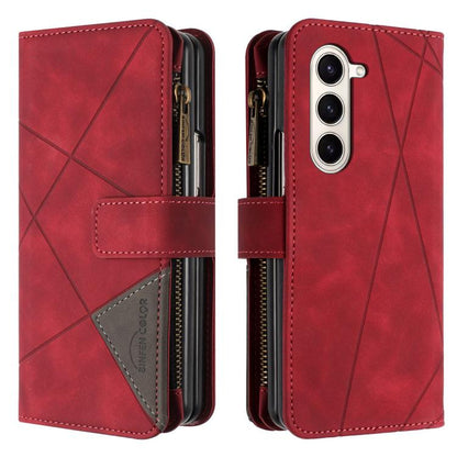 Rhombus Texture Zipper Wallet Leather Phone Case, For Galaxy Z Fold8 5G, For Galaxy Z Fold8 Ultra 5G, For Samsung Galaxy Z Fold7, For Samsung Galaxy Z Fold6, For Samsung Galaxy Z Fold5, For Samsung Galaxy Z Fold4, For Samsung Galaxy Z Fold3