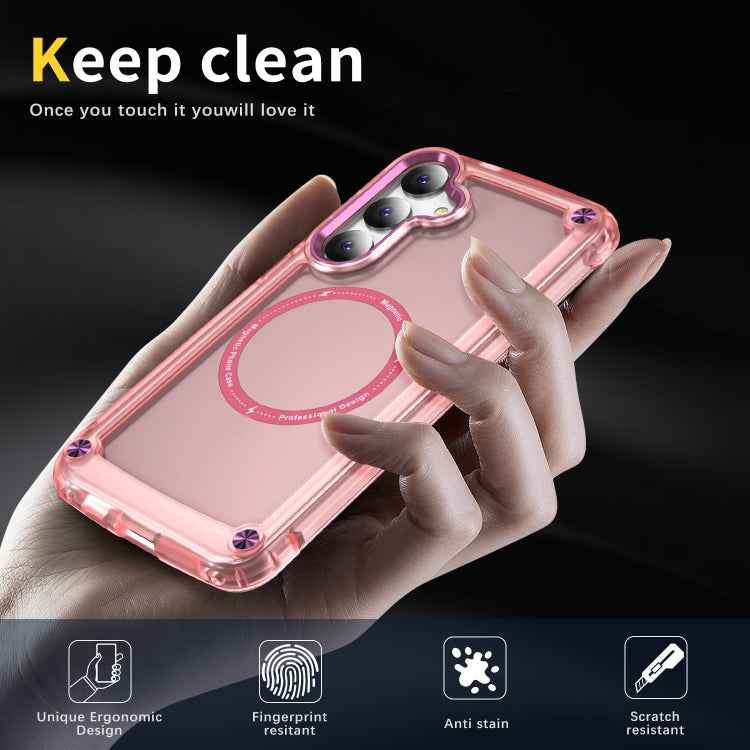 Skin Feel TPU + PC MagSafe Magnetic Phone Case, For Samsung Galaxy S25 5G, For Samsung Galaxy S25+ 5G, For Samsung Galaxy S25 Ultra 5G, For Samsung Galaxy S24 Ultra 5G, For Samsung Galaxy S24+ 5G, For Samsung Galaxy S24 5G, For Samsung Galaxy S23 Ultra...